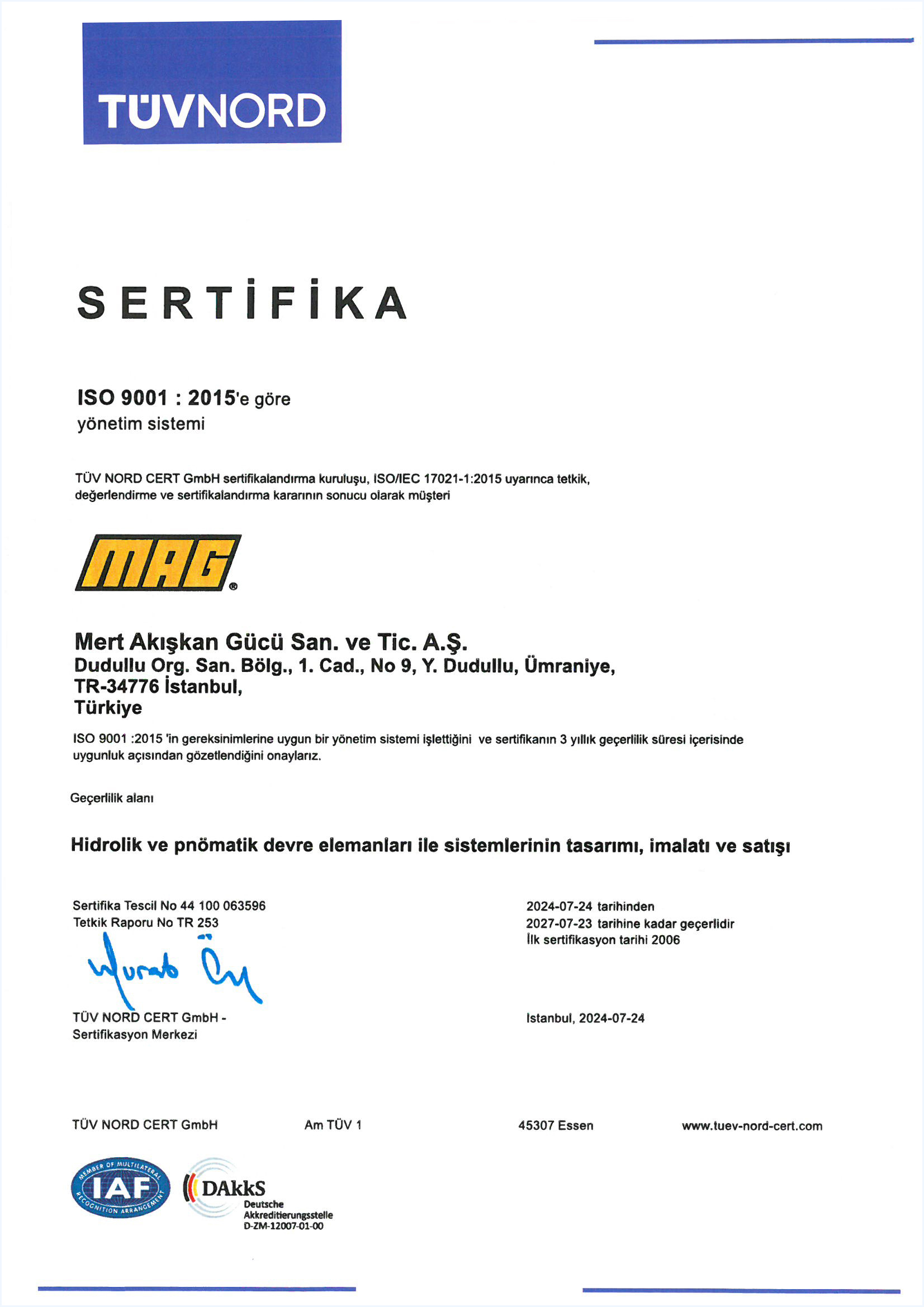 ISO 9001 SERTFKA